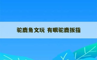 驼鹿角文玩 有眼驼鹿扳指