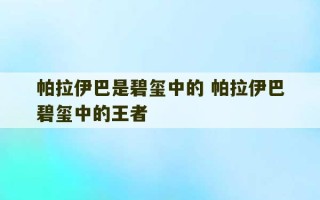 帕拉伊巴是碧玺中的 帕拉伊巴碧玺中的王者