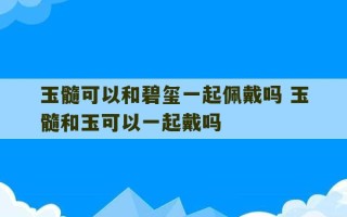 玉髓可以和碧玺一起佩戴吗 玉髓和玉可以一起戴吗