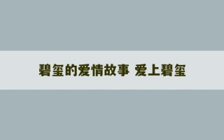 碧玺的爱情故事 爱上碧玺