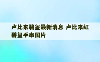 卢比来碧玺最新消息 卢比来红碧玺手串图片