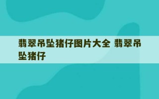 翡翠吊坠猪仔图片大全 翡翠吊坠猪仔