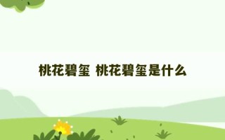 桃花碧玺 桃花碧玺是什么