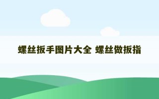 螺丝扳手图片大全 螺丝做扳指