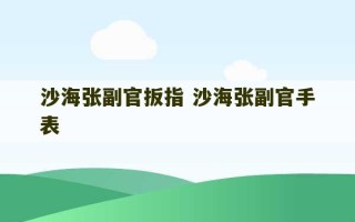 沙海张副官扳指 沙海张副官手表