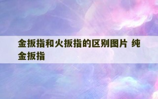 金扳指和火扳指的区别图片 纯金扳指