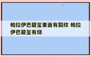 帕拉伊巴碧玺里面有裂纹 帕拉伊巴碧玺有烧