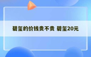 碧玺的价钱贵不贵 碧玺20元