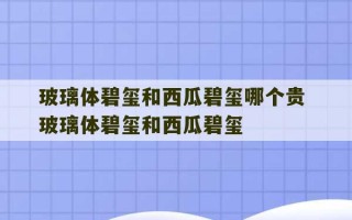 玻璃体碧玺和西瓜碧玺哪个贵 玻璃体碧玺和西瓜碧玺