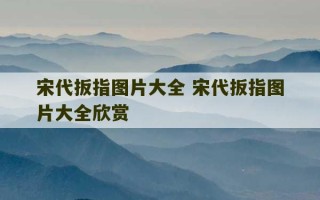 宋代扳指图片大全 宋代扳指图片大全欣赏