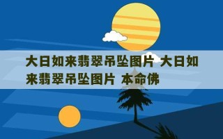 大日如来翡翠吊坠图片 大日如来翡翠吊坠图片 本命佛