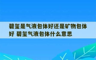 碧玺是气液包体好还是矿物包体好 碧玺气液包体什么意思