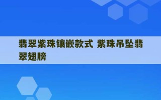 翡翠紫珠镶嵌款式 紫珠吊坠翡翠翅膀