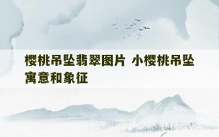 樱桃吊坠翡翠图片 小樱桃吊坠寓意和象征