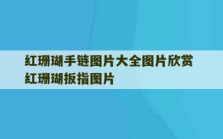 红珊瑚手链图片大全图片欣赏 红珊瑚扳指图片