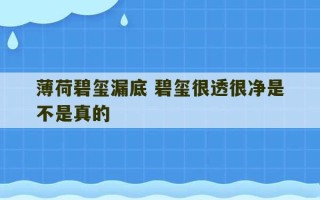 薄荷碧玺漏底 碧玺很透很净是不是真的