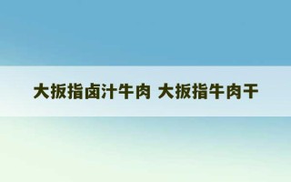 大扳指卤汁牛肉 大扳指牛肉干