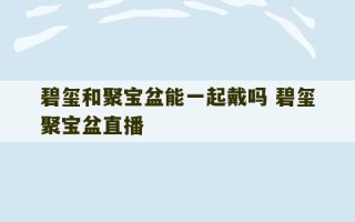 碧玺和聚宝盆能一起戴吗 碧玺聚宝盆直播