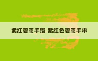 紫红碧玺手镯 紫红色碧玺手串