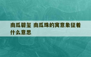 南瓜碧玺 南瓜珠的寓意象征着什么意思