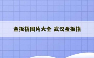 金扳指图片大全 武汉金扳指