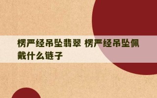 楞严经吊坠翡翠 楞严经吊坠佩戴什么链子