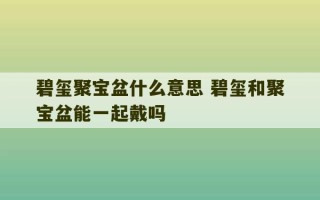 碧玺聚宝盆什么意思 碧玺和聚宝盆能一起戴吗