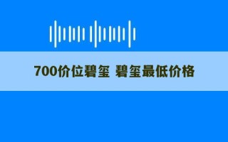 700价位碧玺 碧玺最低价格