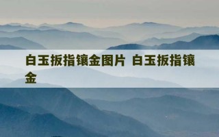 白玉扳指镶金图片 白玉扳指镶金