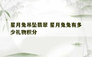 星月兔吊坠翡翠 星月兔兔有多少礼物积分