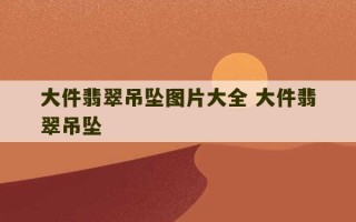 大件翡翠吊坠图片大全 大件翡翠吊坠