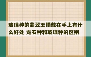 玻璃种的翡翠玉镯戴在手上有什么好处 龙石种和玻璃种的区别