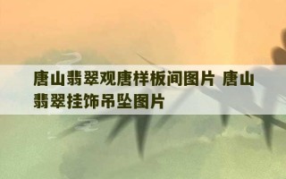 唐山翡翠观唐样板间图片 唐山翡翠挂饰吊坠图片