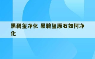 黑碧玺净化 黑碧玺原石如何净化