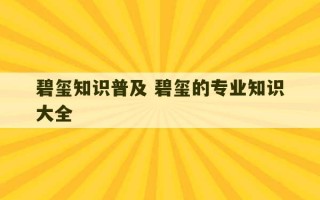 碧玺知识普及 碧玺的专业知识大全