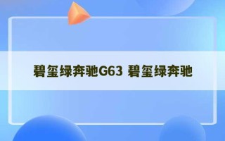 碧玺绿奔驰G63 碧玺绿奔驰