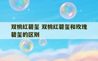 双桃红碧玺 双桃红碧玺和玫瑰碧玺的区别