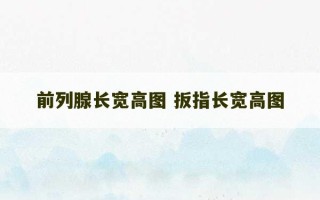 前列腺长宽高图 扳指长宽高图