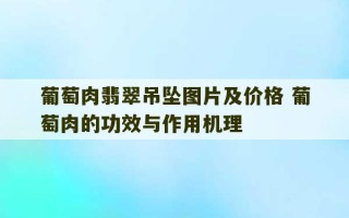 葡萄肉翡翠吊坠图片及价格 葡萄肉的功效与作用机理