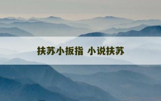 扶苏小扳指 小说扶苏