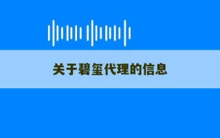 关于碧玺代理的信息