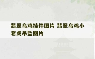 翡翠乌鸡挂件图片 翡翠乌鸡小老虎吊坠图片