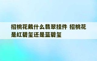 招桃花戴什么翡翠挂件 招桃花是红碧玺还是蓝碧玺