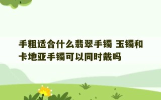 手粗适合什么翡翠手镯 玉镯和卡地亚手镯可以同时戴吗