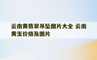 云南黄翡翠吊坠图片大全 云南黄玉价格及图片