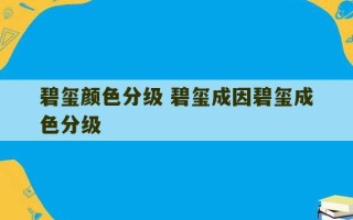 碧玺颜色分级 碧玺成因碧玺成色分级