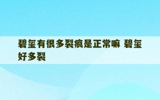 碧玺有很多裂痕是正常嘛 碧玺好多裂