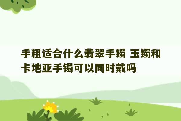 手粗适合什么翡翠手镯 玉镯和卡地亚手镯可以同时戴吗-第1张图片-文玩群