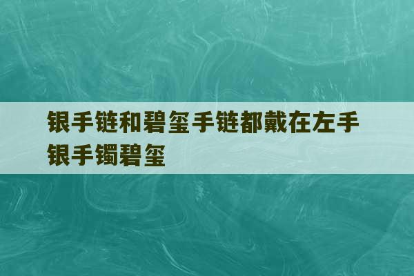 银手链和碧玺手链都戴在左手 银手镯碧玺-第1张图片-文玩群