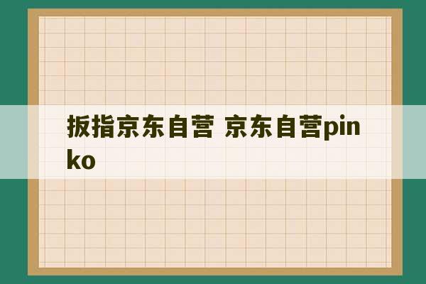 扳指京东自营 京东自营pinko-第1张图片-文玩群